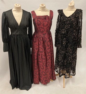 Lot 2064 - Assorted Circa 1970s Ladies' Costume, comprising Roter London pink chiffon type butterfly dress...