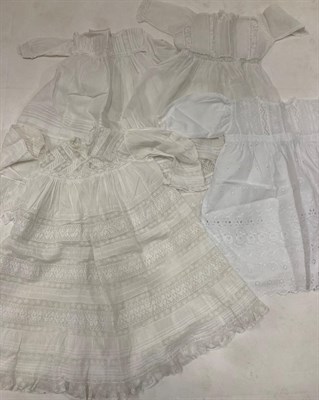 Lot 2109 - Late 19th Century/Early 20th Century Baby Costume, including white cotton day dresses and night...