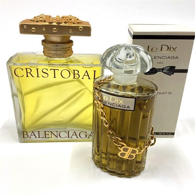 Lot 2142 - Two Balenciaga Large Advertising Display Dummy Factices, 'Cristobal' with a gold coloured...