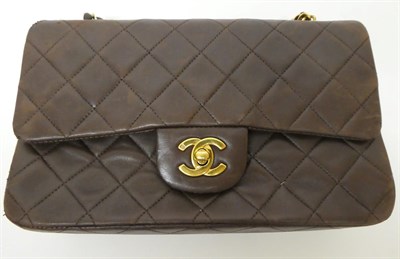 Lot 2168 - A Circa 1996-1997 Chanel Chocolate Brown Quilted Lambskin Leather Handbag, the classic flap bag...