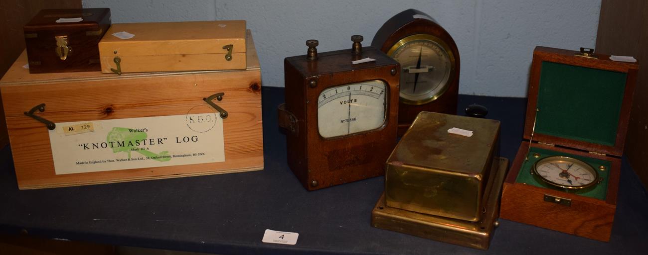 Lot 4 - A Walker's ''Knotmaster'' Log Mark III A; together with other scientific instruments