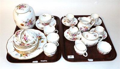 Lot 87 - A Royal Crown Derby 'Derby Posies' pattern part tea and coffee set, comprising teapot, cream...