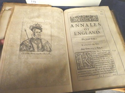 Lot 125 - Annales of England, 1630, calf (boards detached); Culpepper, English Physician (1652) lacking title