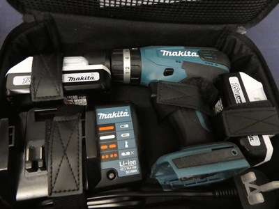Lot 156 - Makita lithium ion drill, together with a selection of Facom precise screw drivers and pliers (qty)