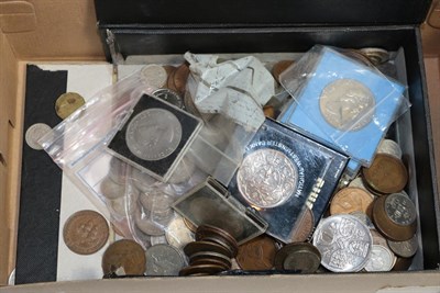 Lot 180 - A quantity of mixed coins including an 1897 Crown etc (qty)