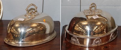 Lot 193 - ^ Two silver plated meat domes