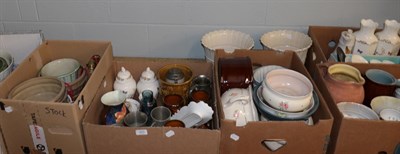 Lot 203 - A large quantity of pottery jardinieres; jugs; vases; and other items