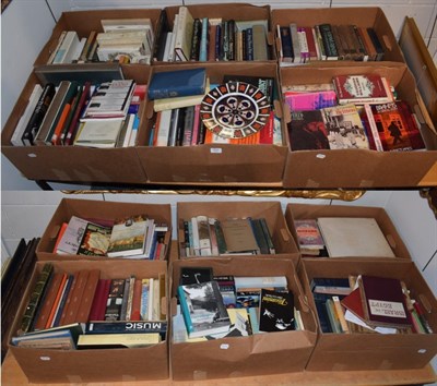 Lot 231 - Twelve boxes of music reference books