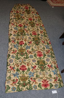 Lot 249 - A pair of high quality inter-lined curtains with goblet pleat heading with floral and bird...