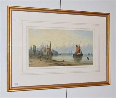 Lot 262 - John Branegan (19th/20th century), ''Grimsby'' signed and inscribed watercolour, 23.5cm by 44cm