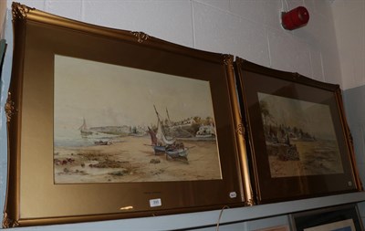 Lot 300 - J Hughes Clayton ''Menai Straits'' and ''A View in the Straits'', a pair of signed...