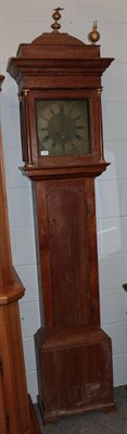 Lot 416 - ~ An oak thirty hour longcase clock, signed Geo Brownless, Staindrop, late 18th century