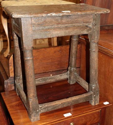 Lot 436 - An 18th century oak joint stool