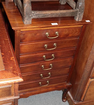 Lot 437 - An Edwardian mahogany six-drawer music cabinet