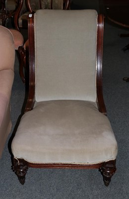 Lot 454 - A Victorian mahogany framed nursing chair