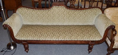 Lot 458 - A 19th century mahogany framed sofa