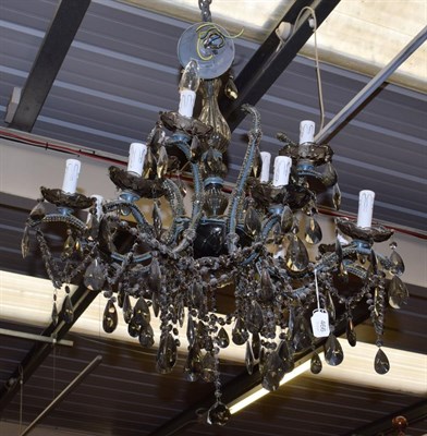 Lot 466 - A twelve light Venetian style lustre drop chandelier