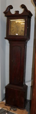 Lot 502 - ~ A painted pine thirty hour longcase clock, signed Thos Morpeth, Hexham, circa 1785, square...