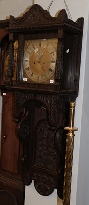 Lot 503 - ~ A Victorian carved oak striking wall clock