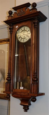 Lot 506 - A late Victorian Vienna type striking wall clock