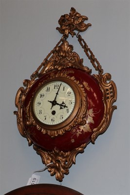 Lot 519 - A Louis XIV style cartel wall timepiece, circa 1900