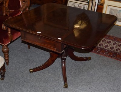 Lot 521 - A mahogany pedestal sofa table