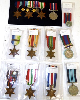 Lot 25 - A Second World War Group of Four Medals and Miniatures,  comprising 1939-45 Star, Atlantic...