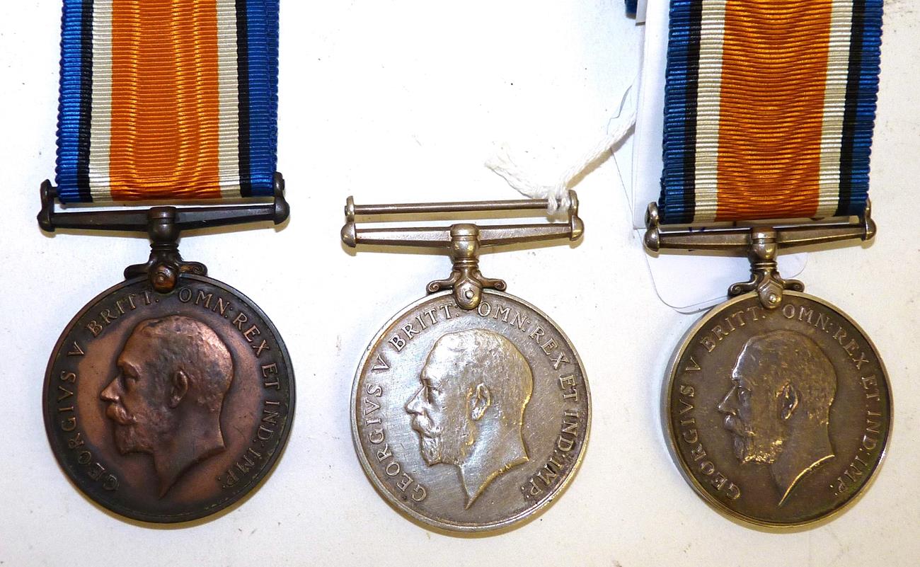 Lot 30 - A British War Medal (Bronze), un-named as issued to Chinese, Maltese and Indian troops; two British