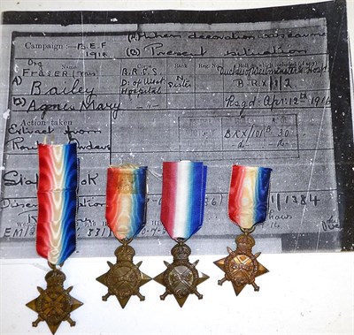 Lot 32 - A 1914 Star, awarded to A.M.BAILEY. B.R.C.S.& O.ST.J.J., with photocopy of Medal Index Card...
