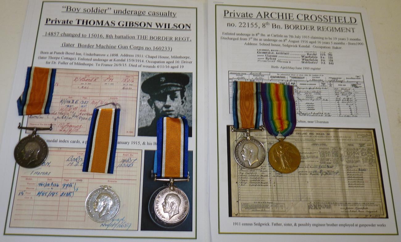 Lot 42 - A First World War Pair, comprising British War Medal and Victory Medal, renamed to 22155...