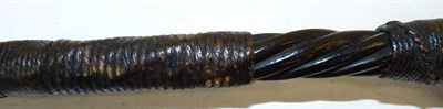 Lot 86 - A 19th Century Bosun's Persuader Cosh, with twisted baleen haft bound with twisted cord, each...