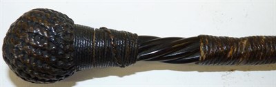 Lot 86 - A 19th Century Bosun's Persuader Cosh, with twisted baleen haft bound with twisted cord, each...