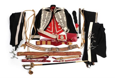 Lot 100 - An Edwardian Full Dress Part Uniform to 2nd Lieutenant Cecil Foster Yorkshire Hussars, comprising a