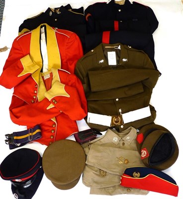 Lot 102 - A Small Quantity of Uniforms and Accessories to the Border Regiment, comprising two scarlet...