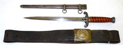 Lot 113 - A German Third Reich Army Dagger, the 25.5cm steel blade etched with maker's mark for Carl...