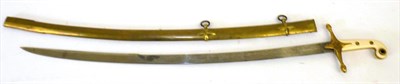 Lot 118 - A Copy of a Victorian Cavalry Officer's Mameluke Hilted Sabre, the 78cm single edge hatchet tip...