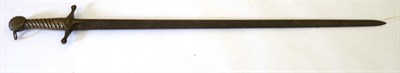 Lot 119 - A 19th Century British Band Sword, with 71cm double edge steel blade, the brass cruciform hilt with