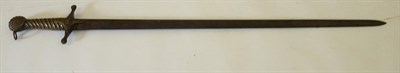 Lot 119 - A 19th Century British Band Sword, with 71cm double edge steel blade, the brass cruciform hilt with