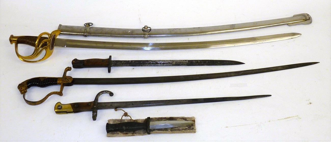 Lot 120 - An Imperial German Army Officer's Sword, with 81cm single edge fullered steel blade, gilt...