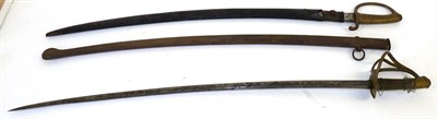 Lot 125 - A French Model 1822 Light Cavalry Trooper's Sword, the 90cm single edge curved steel blade with...