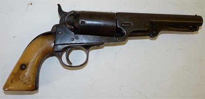 Lot 140 - A 19th Century Belgian Copy of a Colt 1849 Percussion Pocket Revolver, five shot, .36 calibre,...