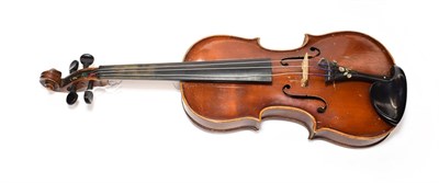 Lot 2006 - Violin 12 3/4'' two piece back, student instrument labelled 'Antonius Stradivarius'