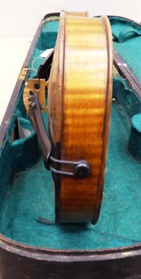 Lot 2021 - Violin 14'' two piece back, ebony fingerboard, tailpiece and pegs, labelled 'Antonius...