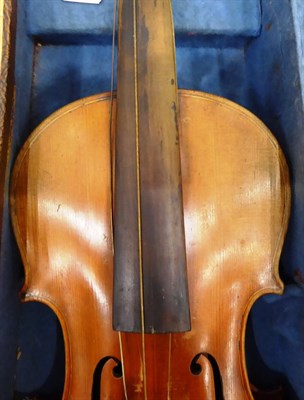 Lot 2024 - Violin 14'' two piece back, no label, case with bow