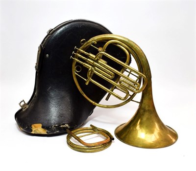 Lot 2039 - Piston French Horn 3 valves, bell engraved 'C Mahillon & Co. (London)'' serial no.9586, with...