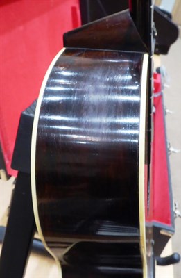 Lot 2052 - Parlour Guitar playing length 627mm, no maker's label, rosewood back and sides, ebony...