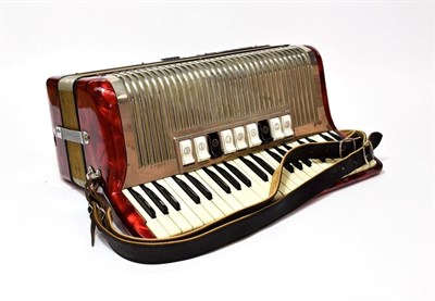 Lot 2063 - Accordion Hohner Contessa IVM stamped 'Made in Germany' no.394347, 41 piano keys, 120 bass buttons