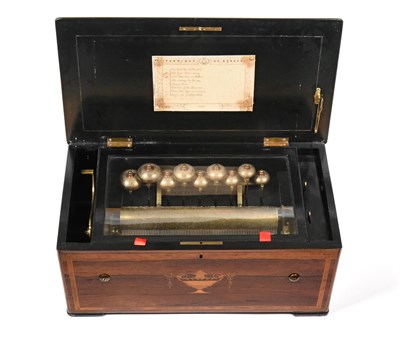 Lot 2072 - A Bells-En-Vue Musical Box Playing Eight Airs, By B. A. Bremond, Serial No. 16878, circa 1877,...