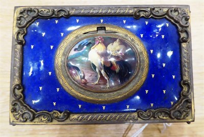 Lot 2074 - A Fine Gilt-Metal And Viennese Enamel-Panel Cased Singing Bird Box,  Circa 1920, with...