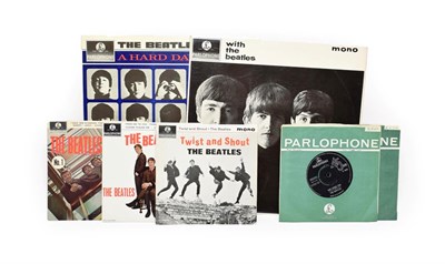 Lot 2086 - The Beatles LPs And 45s LPs: With The Beatles and A Hard Days Night; EPs No.1 (I Saw Her...